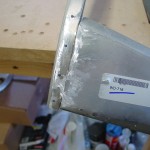 Filed welds on canopy frame