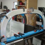 Rear bow clamped to roll bar