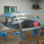 Test-fitting the canopy to the fuselage