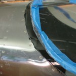 Aft edge of rear window sealed